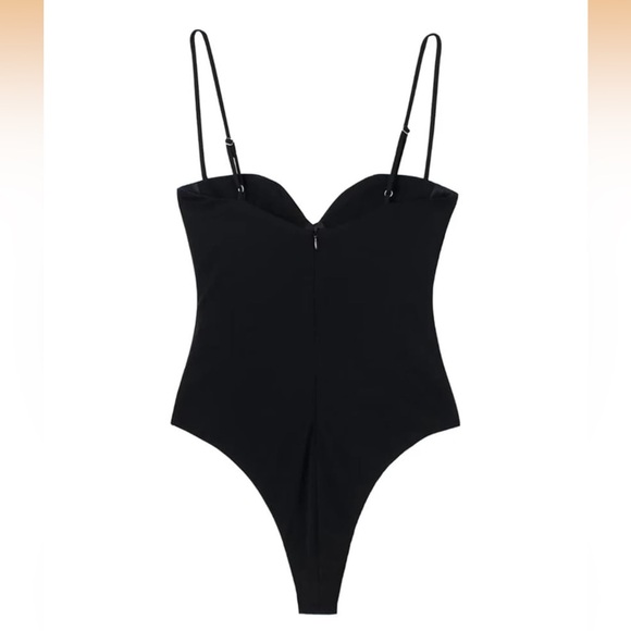 Zara Sweetheart shaped black bodysuit - Picture 4 of 8